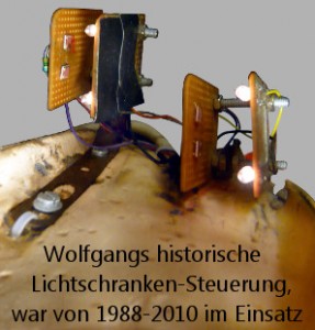 Wolfgang historische Lichtschranken-Steuerung war von 1988 bis 2010 im Einsatz