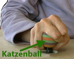 spastik steuerstab mit katzenball